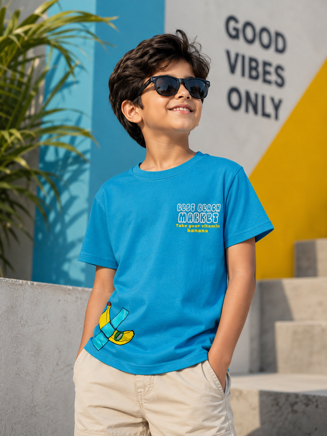 Boys Crew Neck Printed T-Shirt