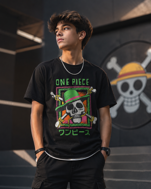 Boys Printed Black T-Shirt