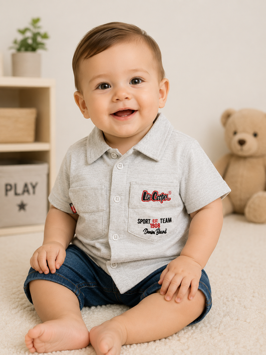 Baby Boys Knit Melange Shirt