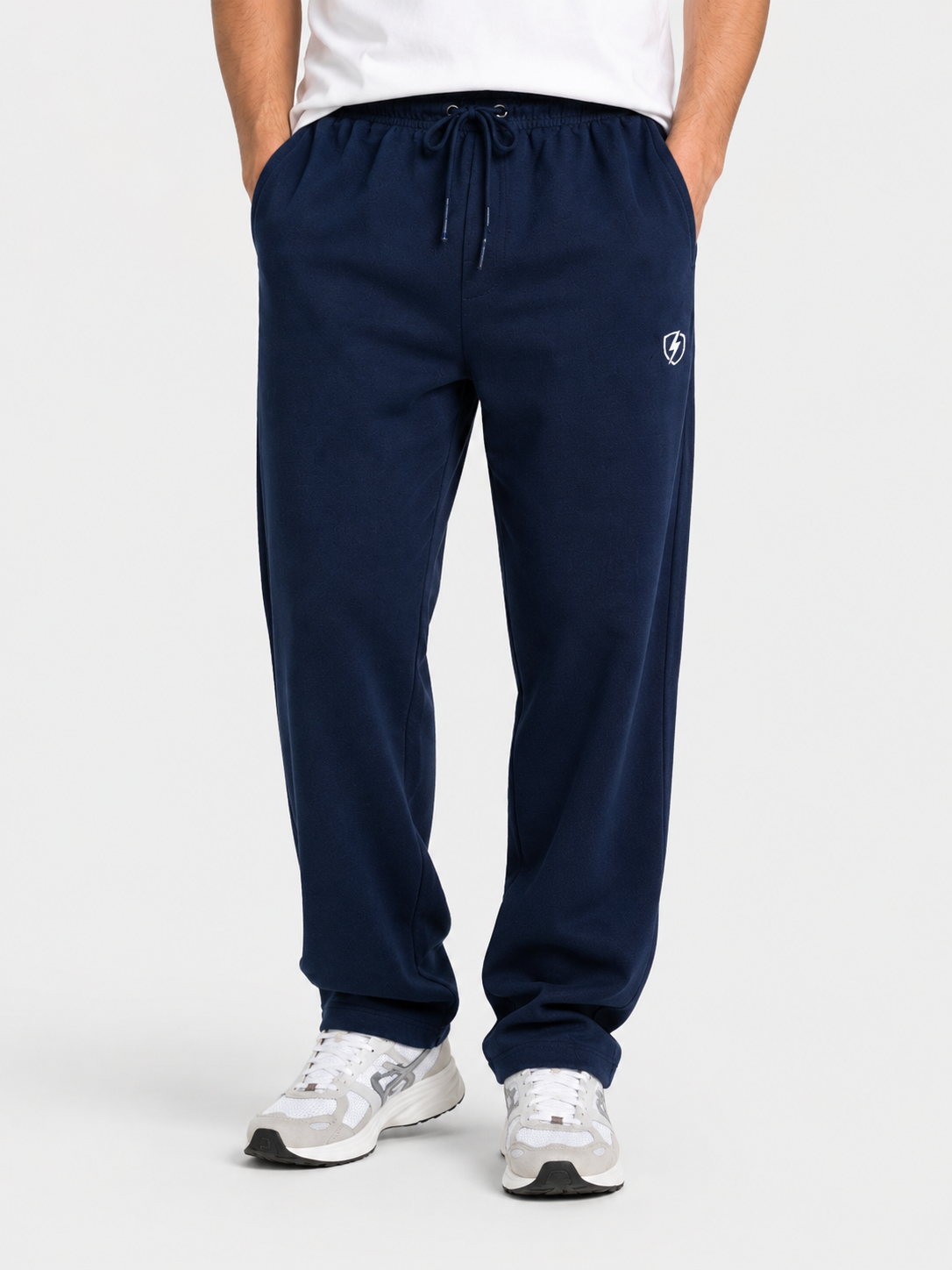 Mens French Terry Navy Track Pant