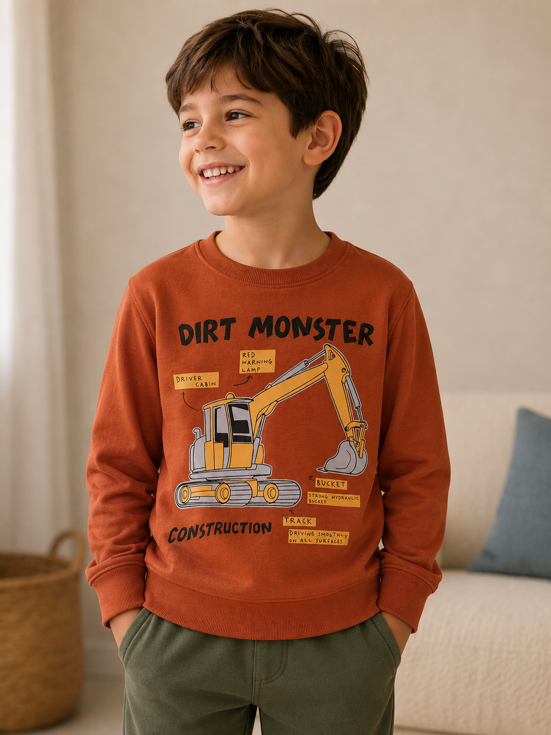 Boys French Terry Pullover Sweatshirt