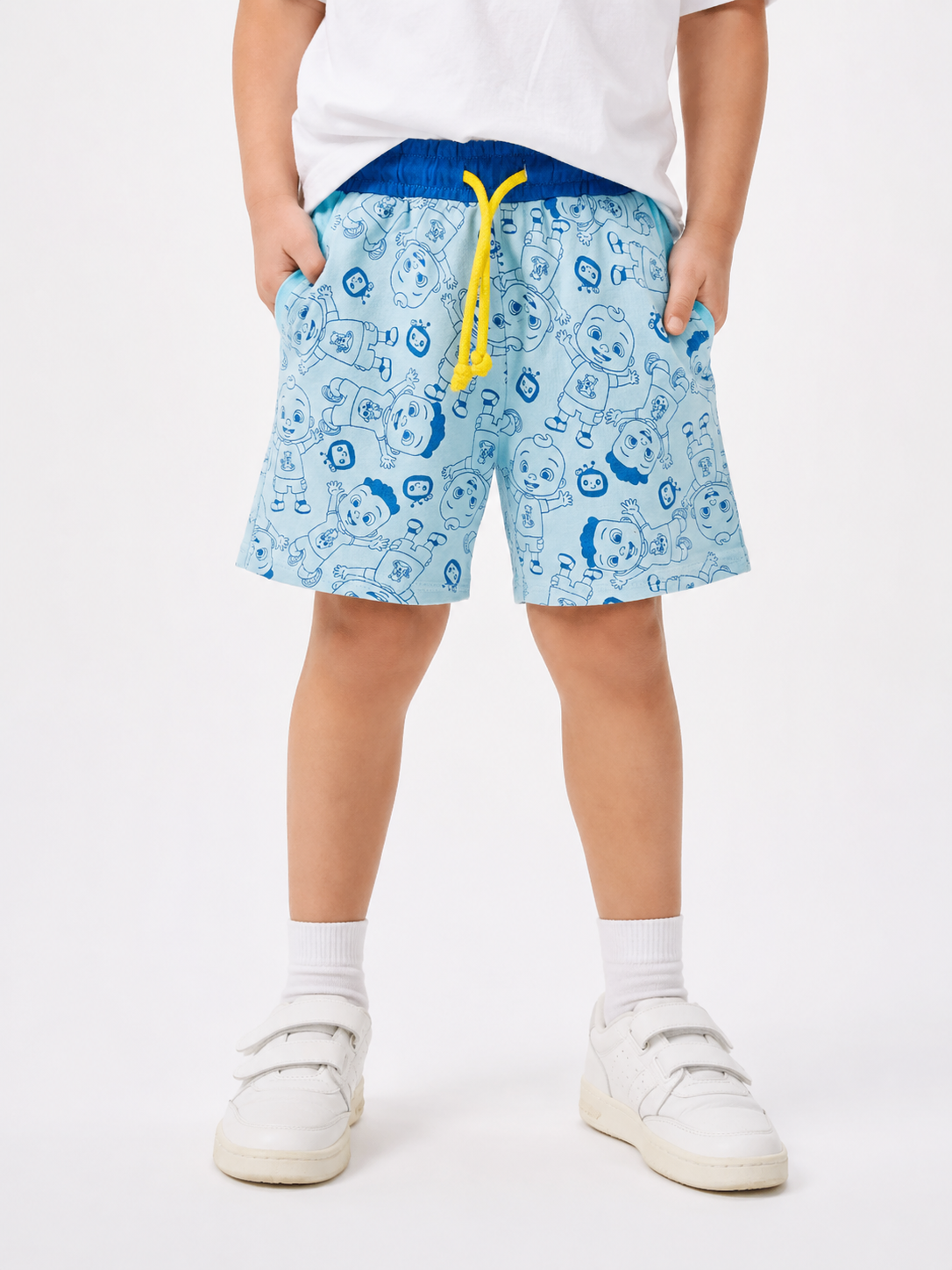 Boys French Terry Blue AOP Shorts