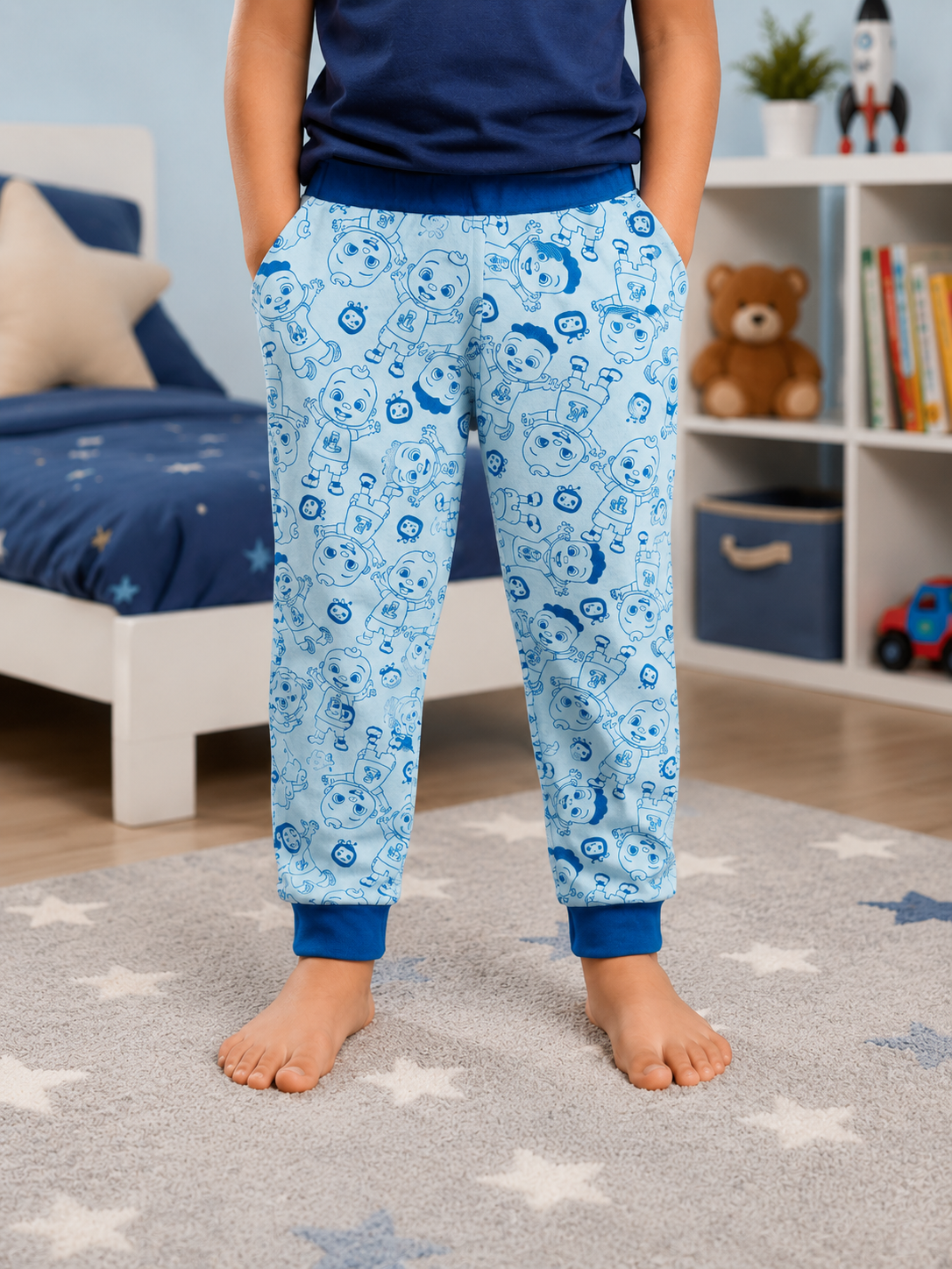 Boys French Terry Blue AOP Jogger