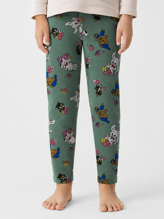 Girls Stretch Printed Leggings