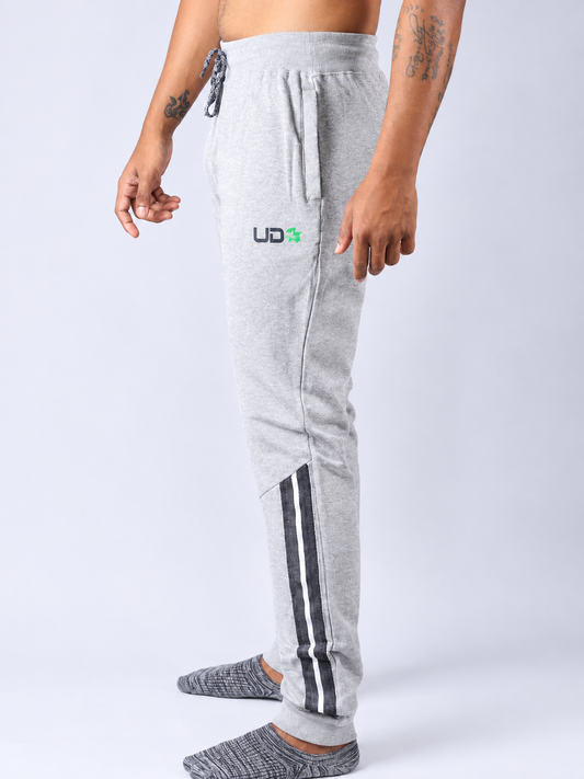 Mens French Terry Joggers Twill Tape Trim
