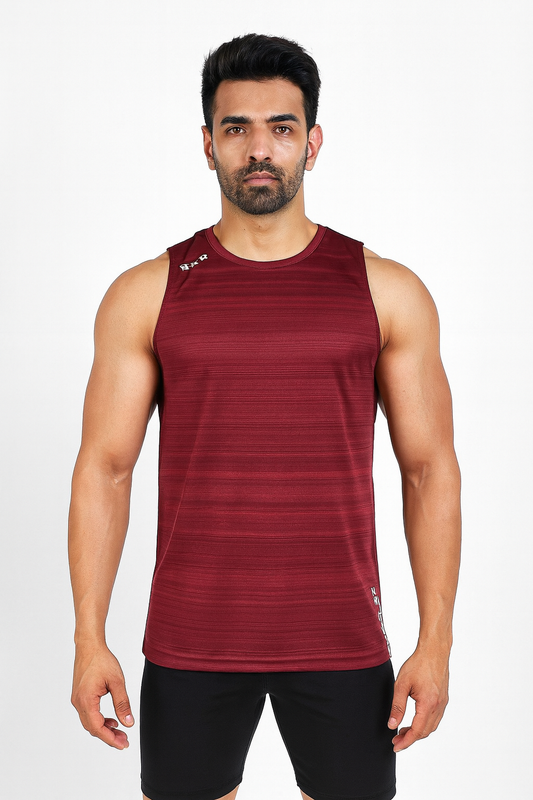 Mens Workout Performance Muscle T-Shirt | Maroon