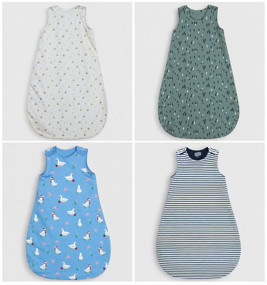 Baby Quilted Sleeping Bag – Assorted Colours