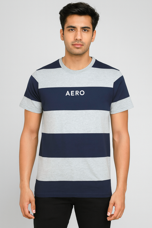 Mens Rugby Striped T Shirt