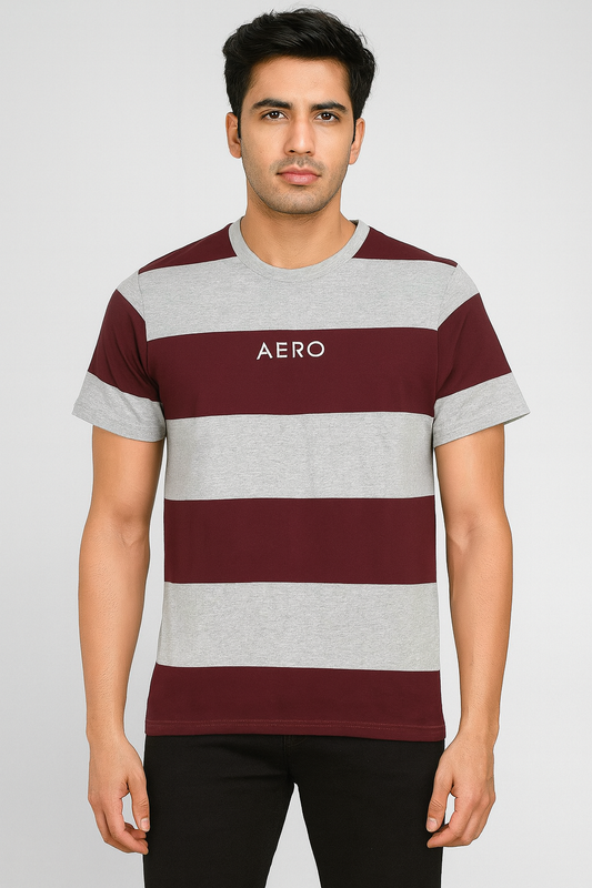 Mens Rugby Striped T Shirt