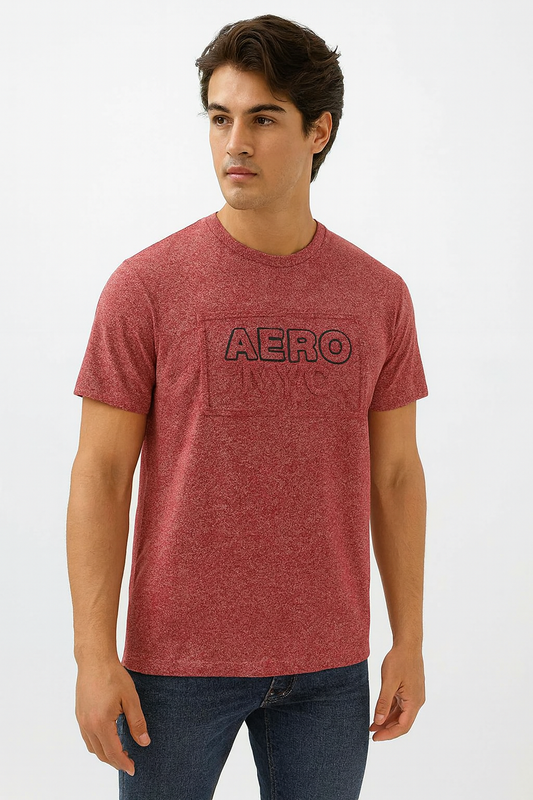 Mens Embossed Red T-Shirt