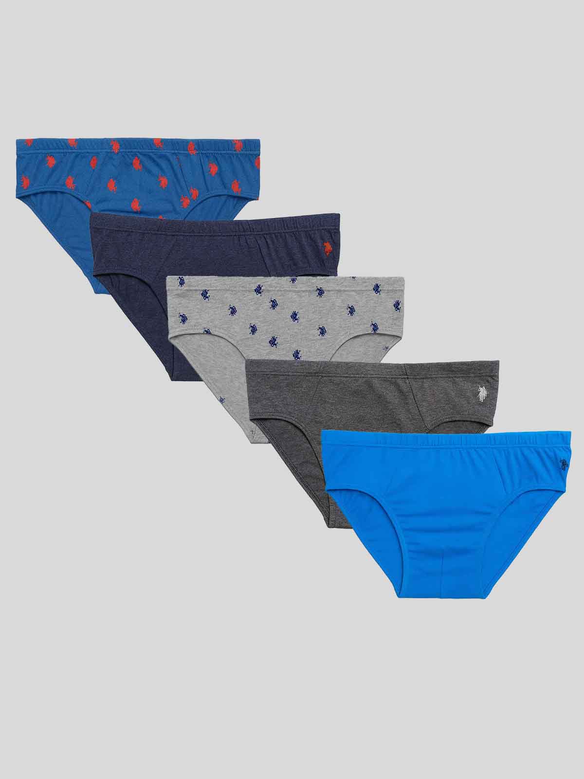 Mens Sretch 5 Pack Briefs Assorted