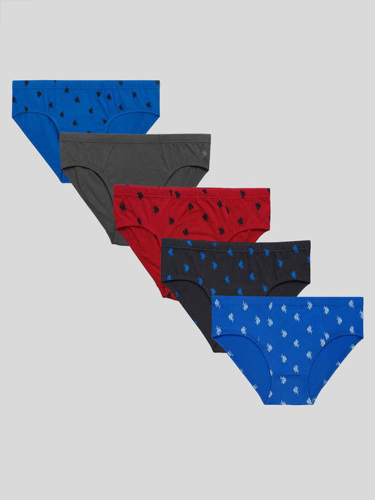 Mens Sretch 5 Pack Briefs Assorted