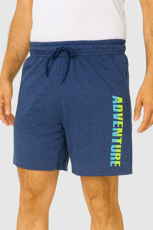 Mens French Terry Shorts | Navy Melange