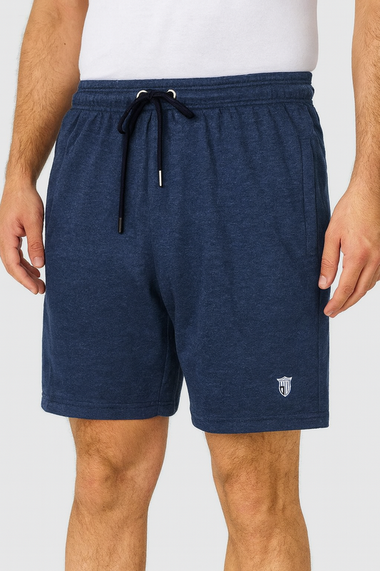 Mens French Terry Shorts | Denim Melange