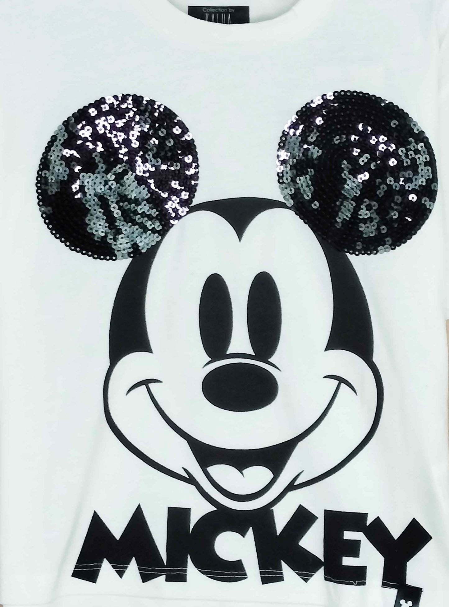 Girls Sequined Cropped Top White