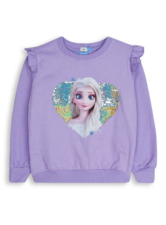 Girls Brushed Pullover Sweatshirt Lilac