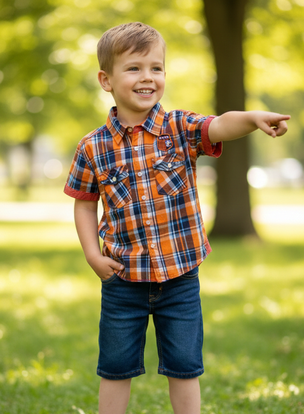 Boys Checked Woven Shirts