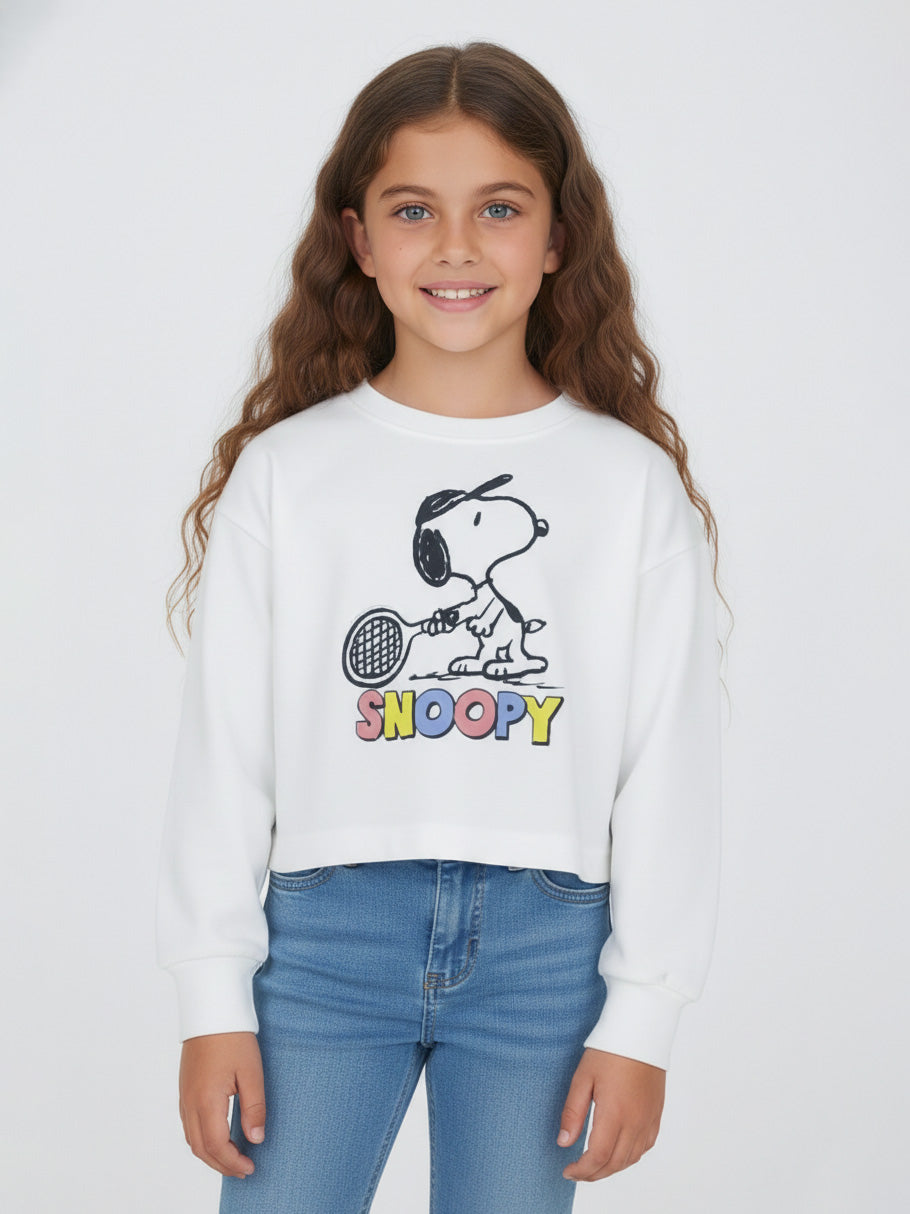 Girls Cropped Sweatshirt