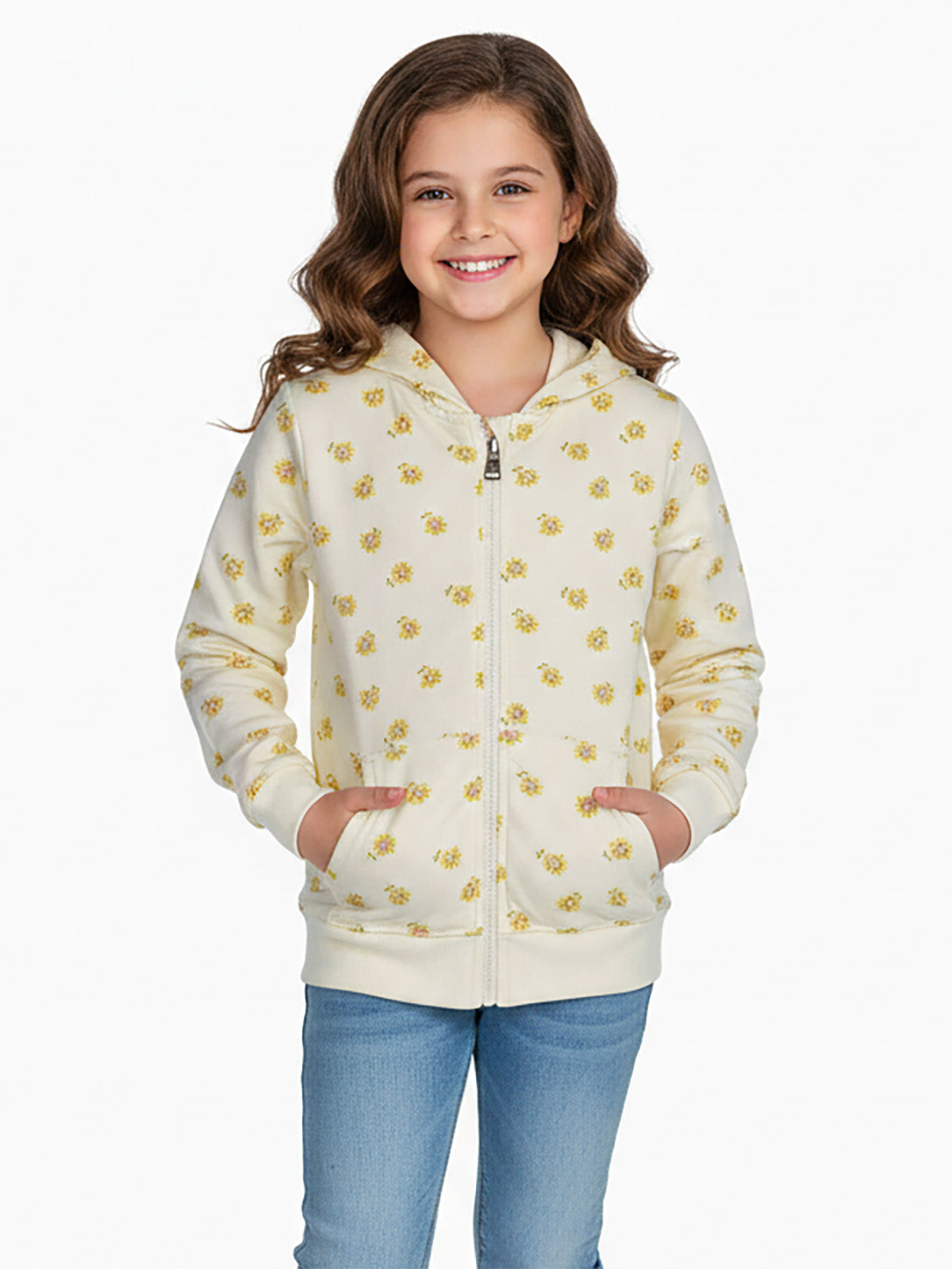 Girls Fleece Full Zipper Sweatshirt