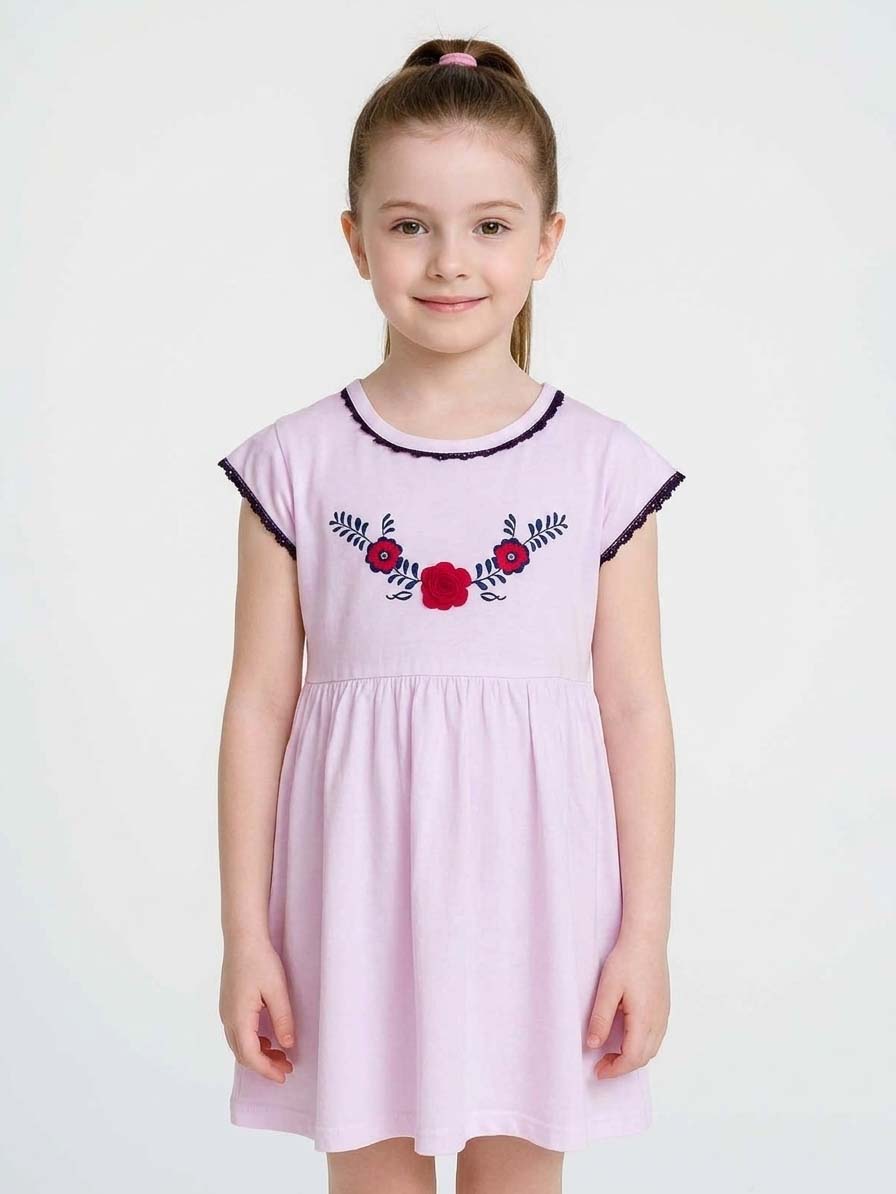 Girls Printed Knit Dress