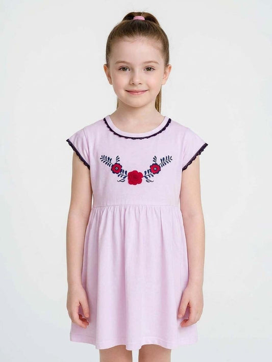 Girls Printed Knit Dress
