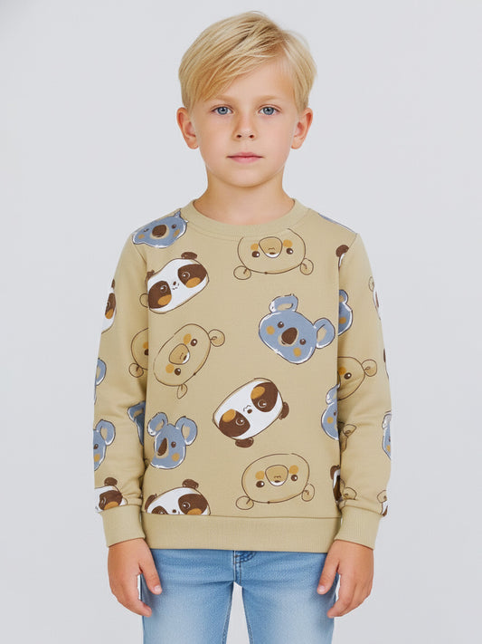 Boys Pullover Sweatshirt | Beige