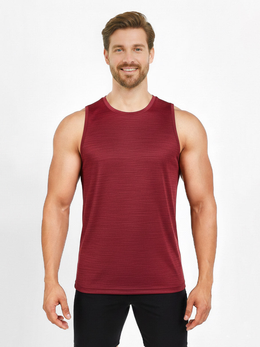 Mens Workout Performance Muscle T-Shirt | Maroon