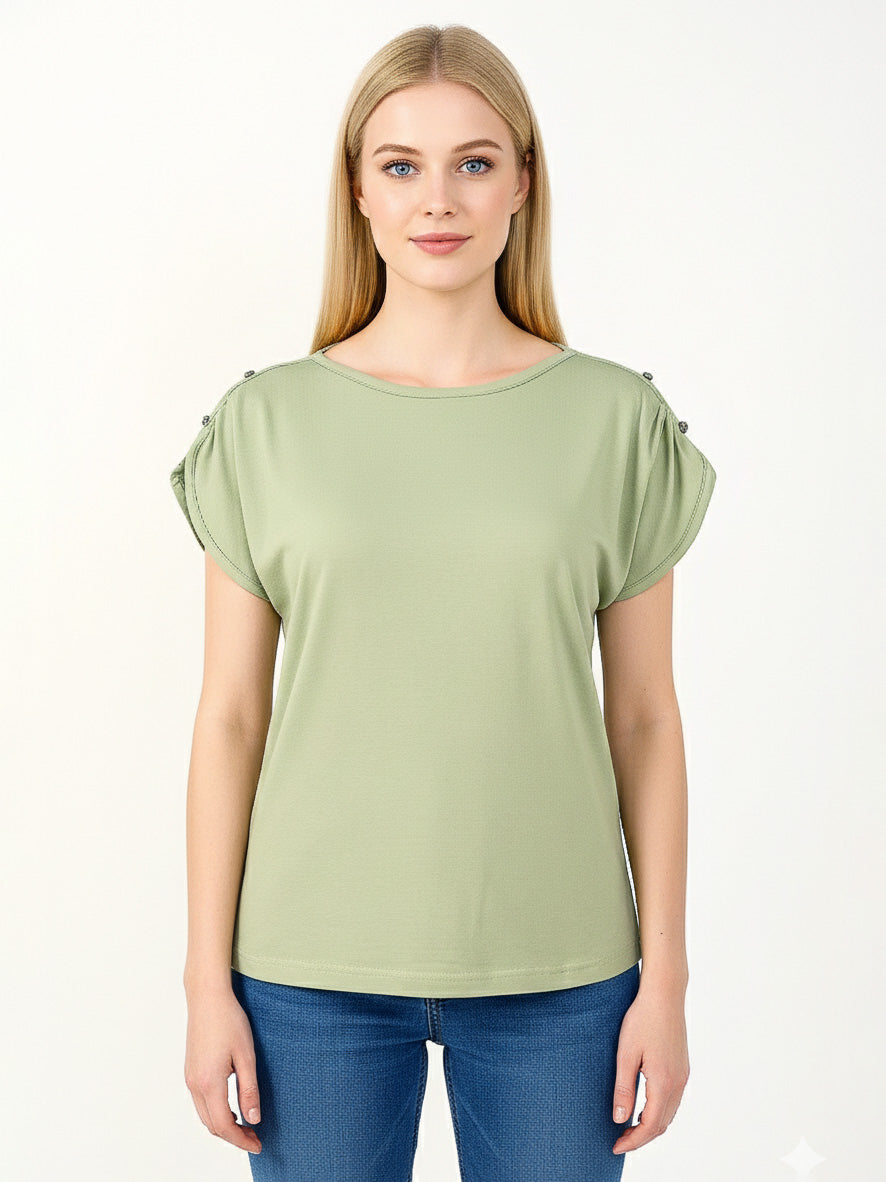 Ladies Viscose Magyar Sleeve T-Shirt