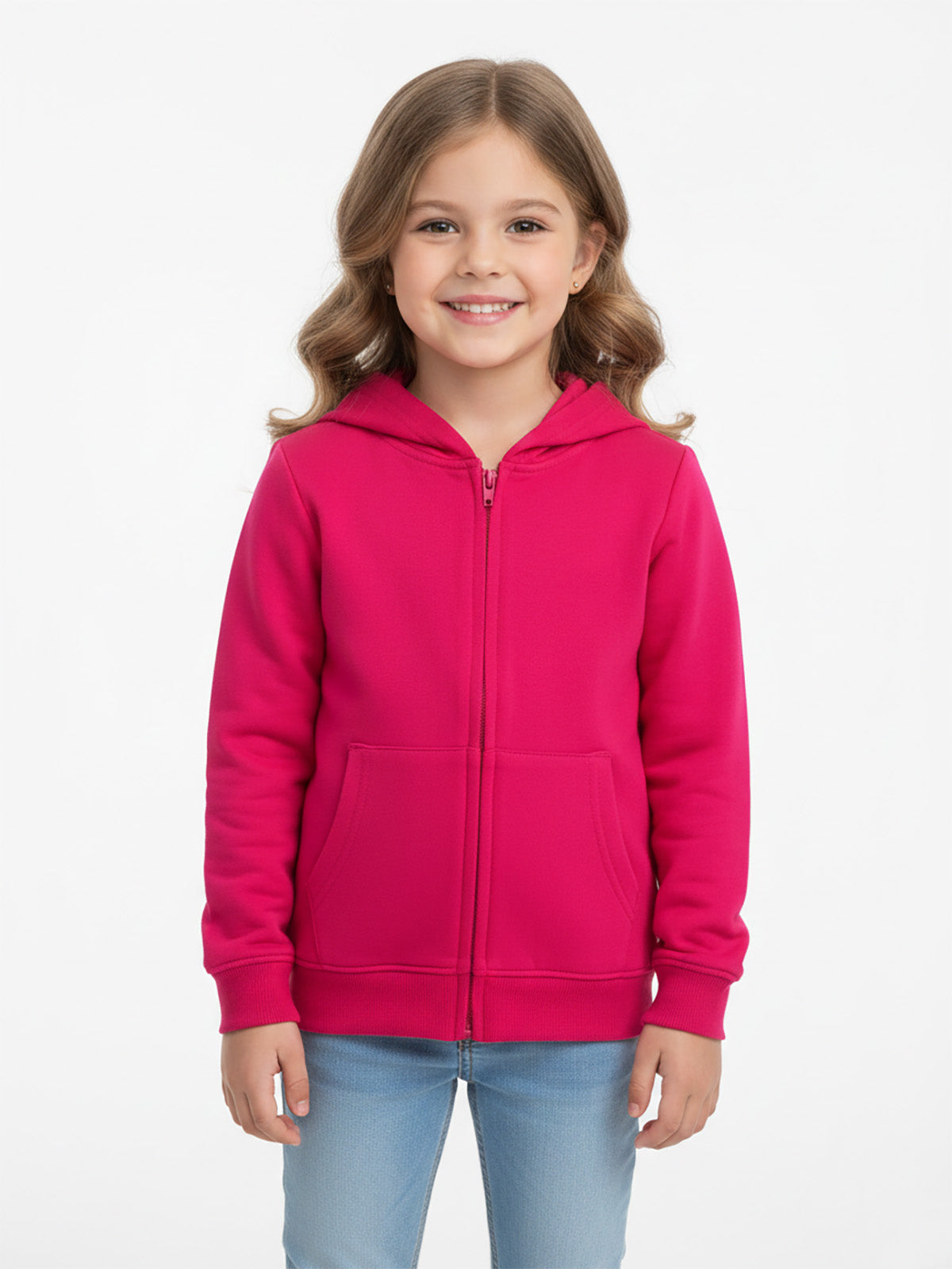 Girls Fleece Full Zipper Sweatshirt