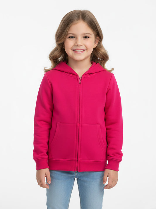 Girls Fleece Full Zipper Sweatshirt