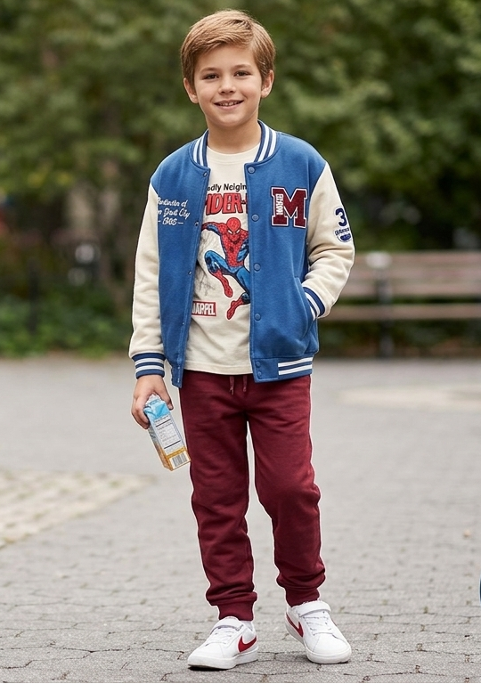 Boys 3-Pc Spider-Man Navy Jogging Set