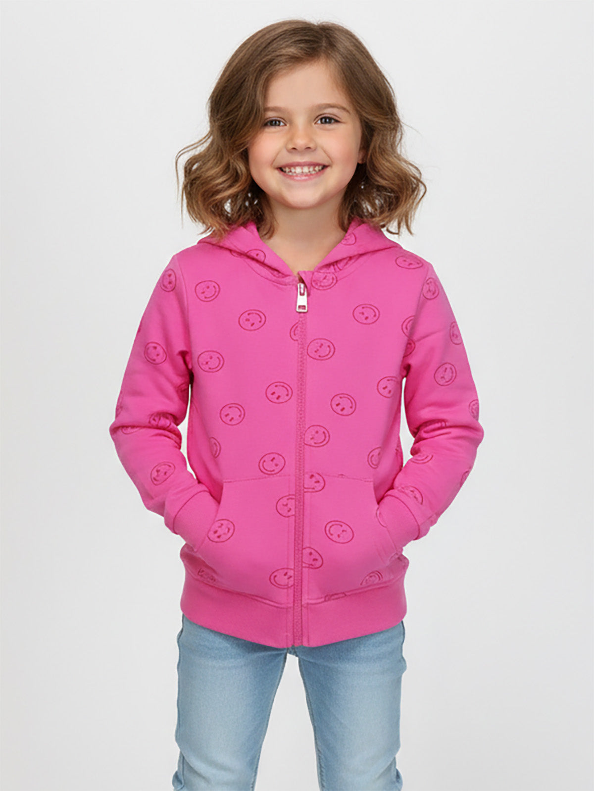 Girls Fleece Full Zipper Sweatshirt