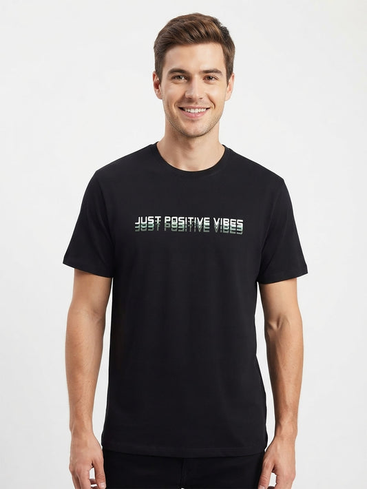 Mens Printed T Shirt Black