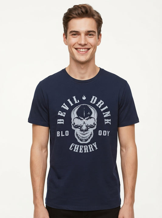 Mens Printed Navy T-Shirt
