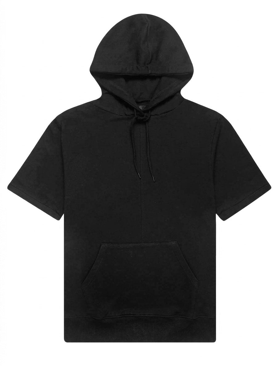 Mens French Terry Hooded Black Sweatshirt