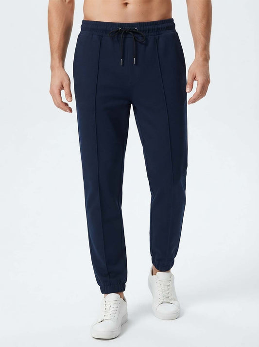 Mens Fleece Navy Sweat Pants