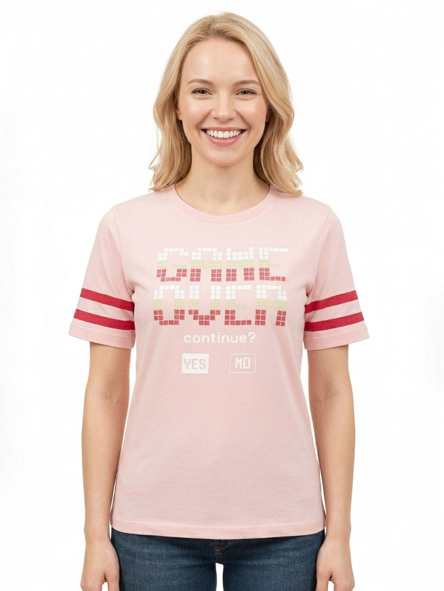 Ladies Printed Pink T Shirt