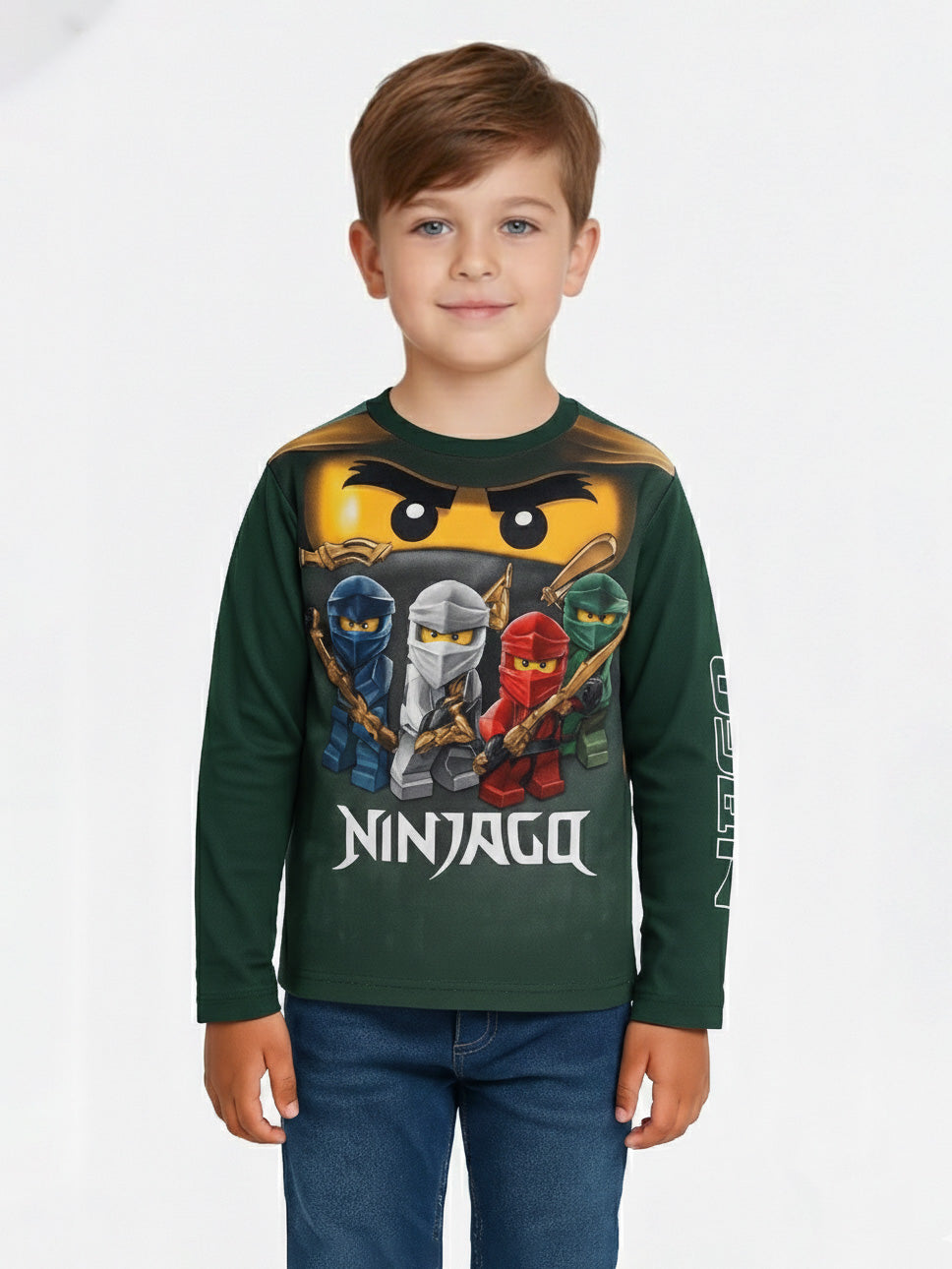 Boys Sublimation Printed T Shirt Green