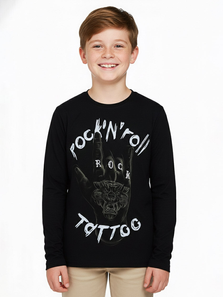 Boys Long Sleeve T Shirt | Black