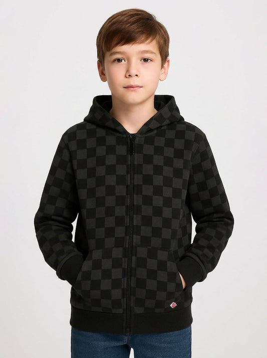 Boys Hooded Full Zipper Sweatshirt