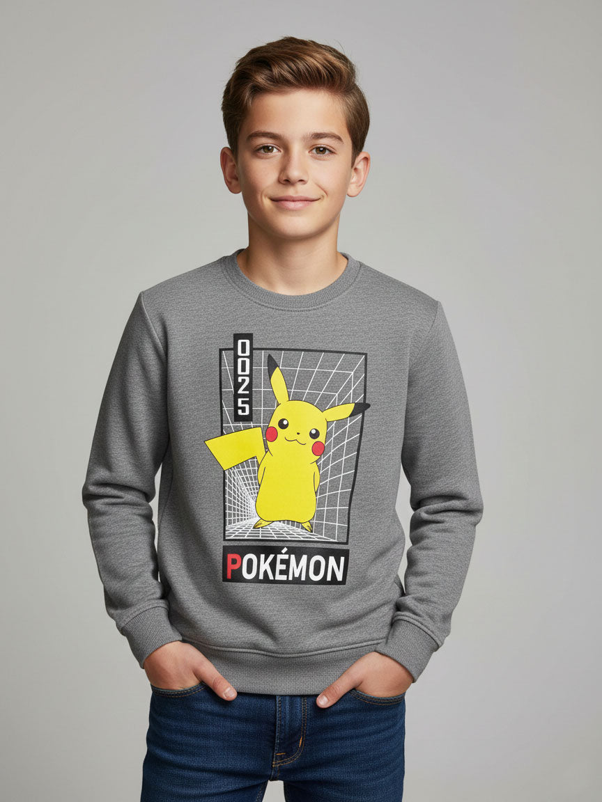 Boys Printed Crew Neck Pullover