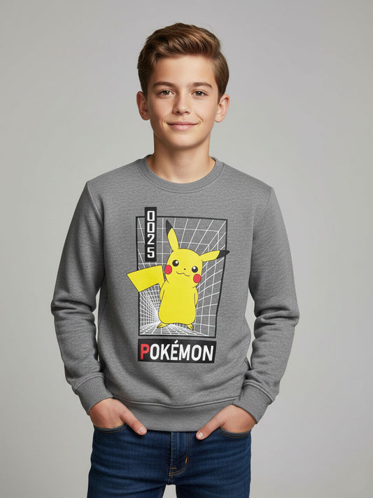 Boys Printed Crew Neck Pullover