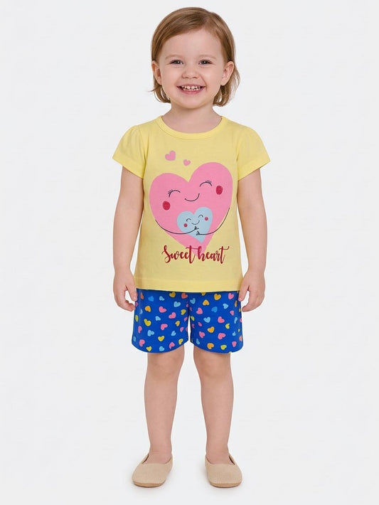 Baby Girls Printed Shorty Sets Hanger Pack