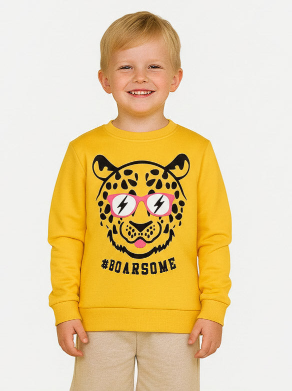 Boys Yellow Pullover Sweatshirt