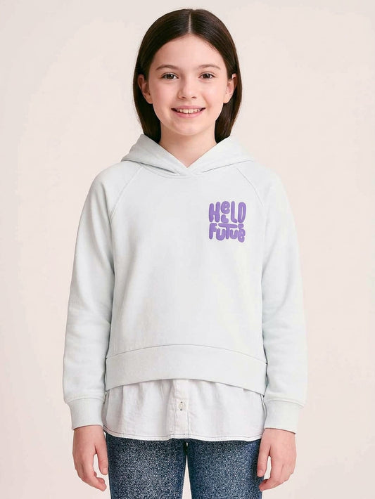 Girls Hooded Pullover Sweatshirt