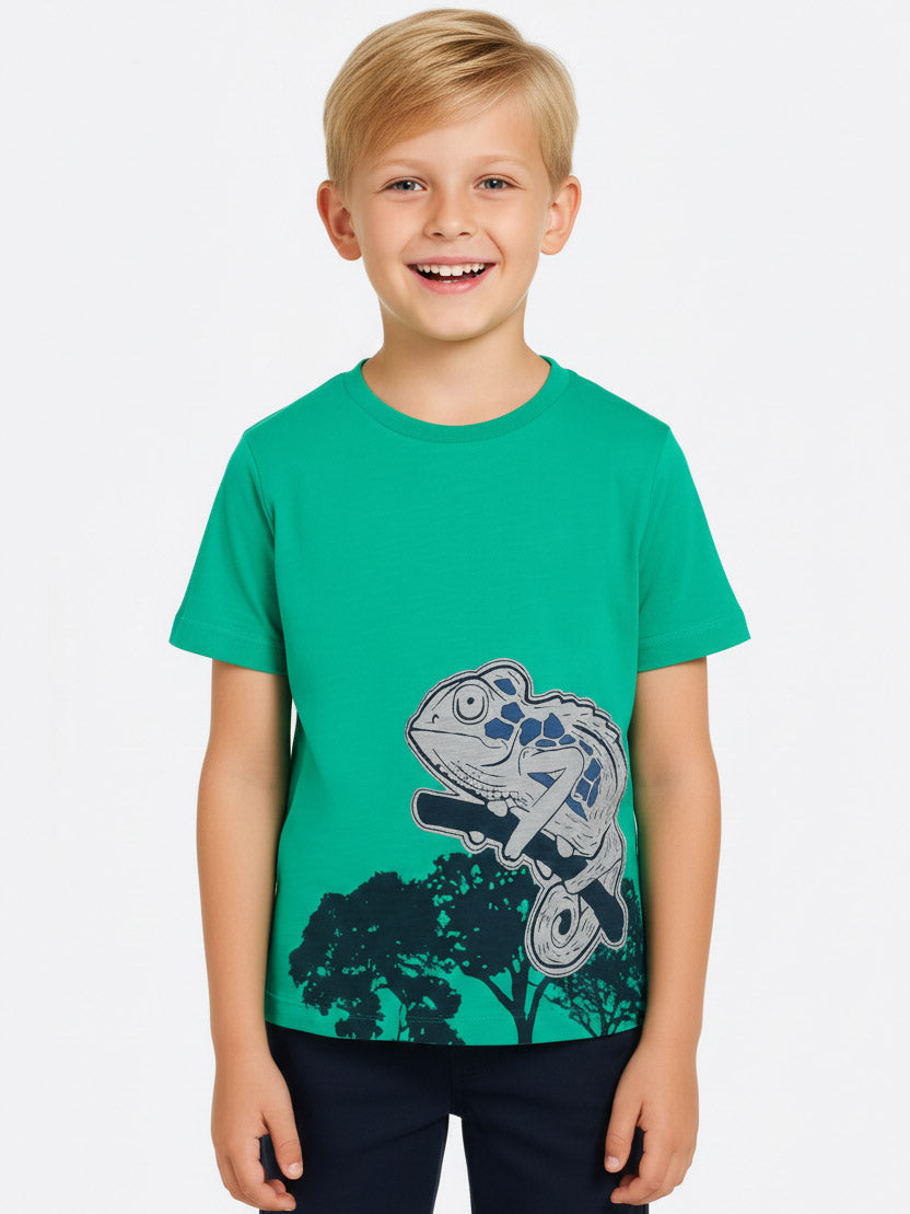 Boys Applique Green Tshirt