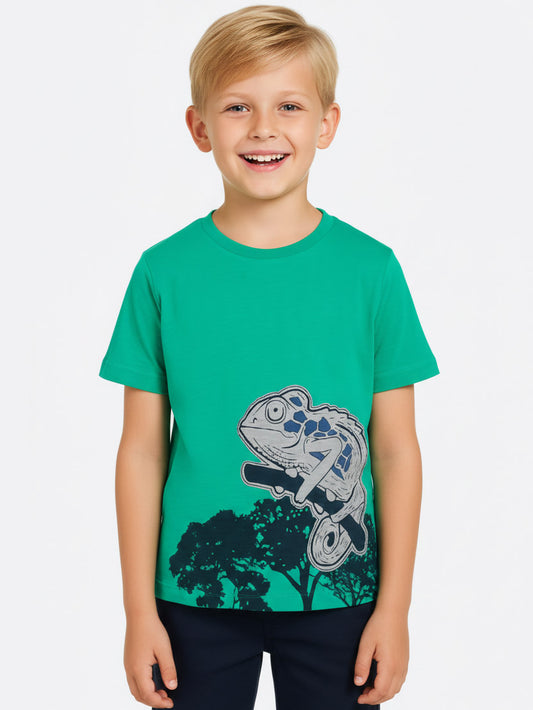 Boys Applique Green Tshirt