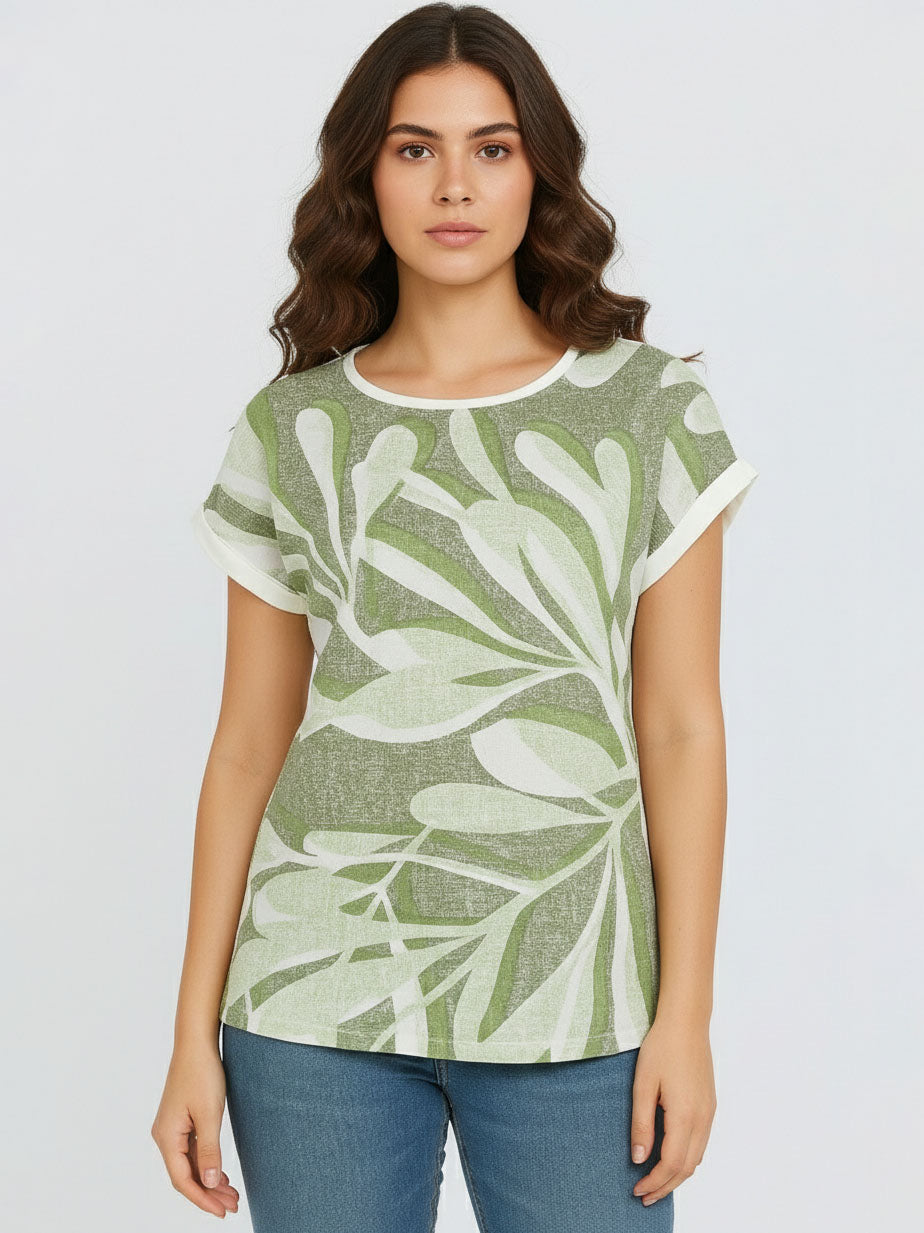 Ladies Magyar Sleeve Printed Top