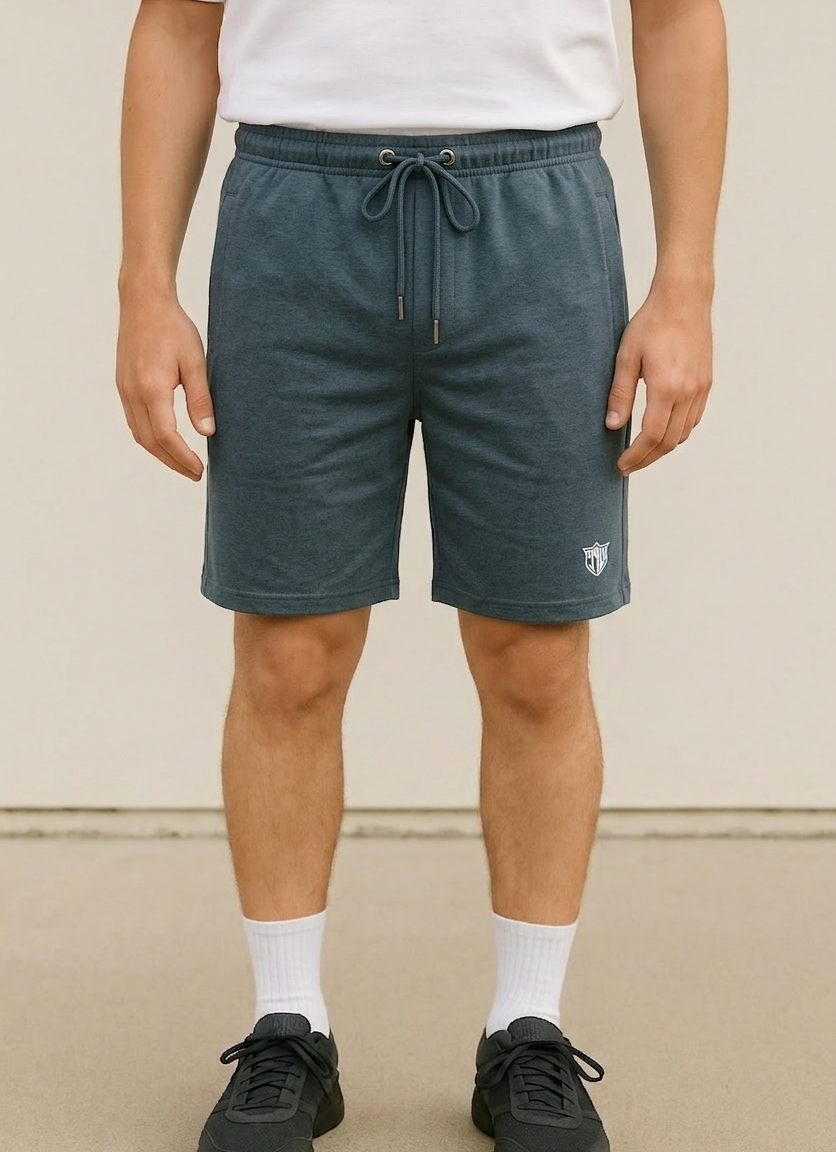 Mens French Terry Shorts | Steel Grey