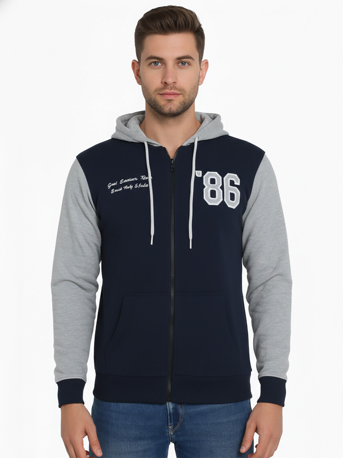 Mens Hooded Full Zipper Sweatshirt